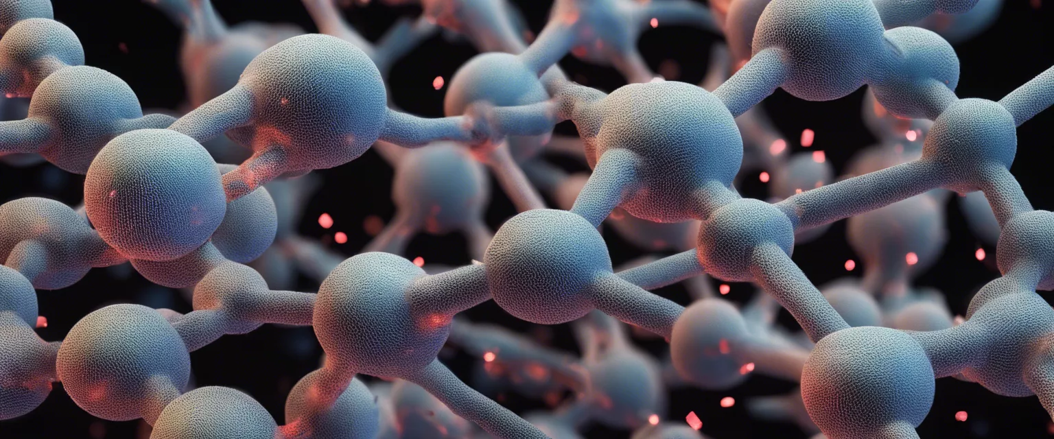3D model of CB1 receptor lattice structure with highlighted activity areas.