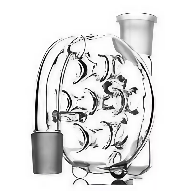Luxury Floral Glass Perfume Bottle with Matte Cap and Atomizer.