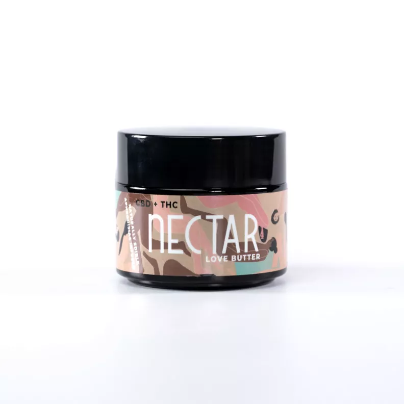 Nectar CBD + THC Love Butter for intimate skin care.