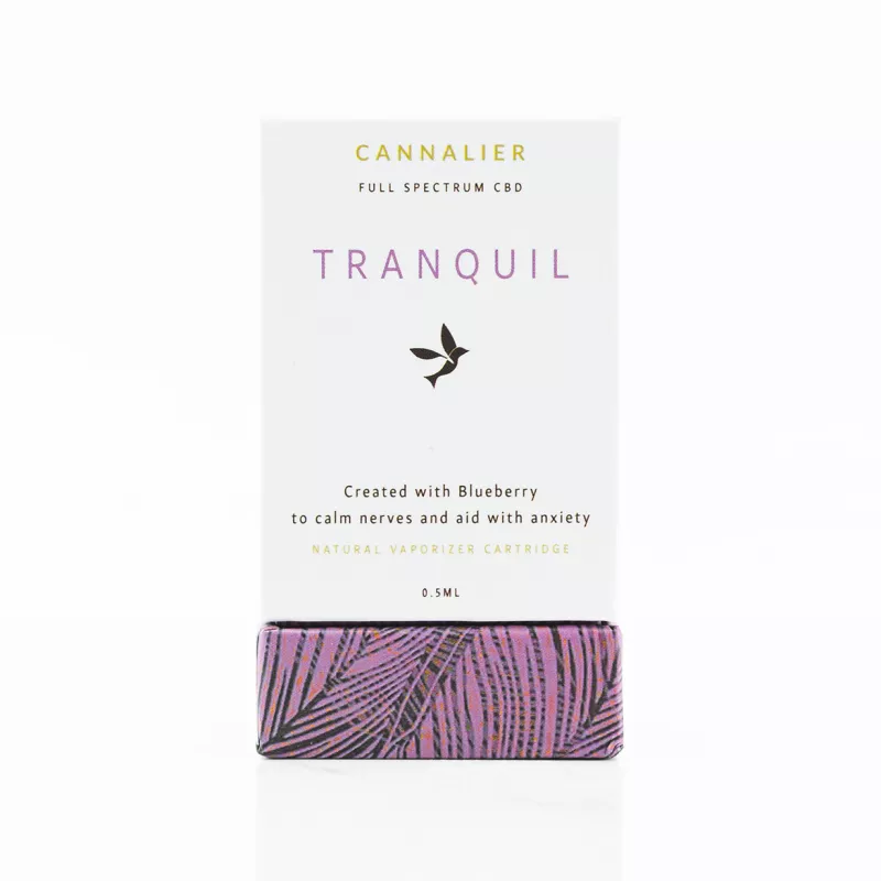 Cannalier Tranquil 0.5ml CBD Vape Cartridge with Calming Bird Design