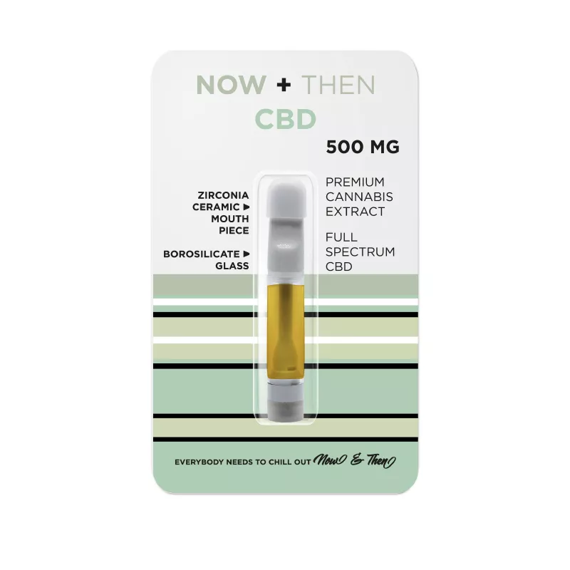 Now & Then 500mg Full-Spectrum CBD Vape Cartridge for Relaxation