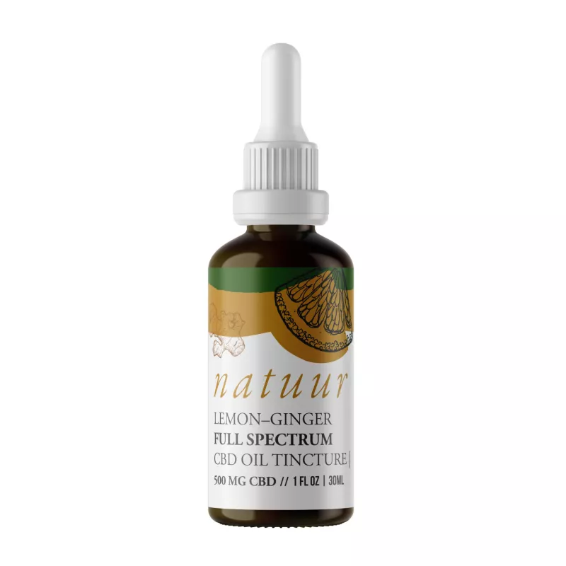 500mg Full-Spectrum CBD Tincture in Lemon-Ginger Flavor