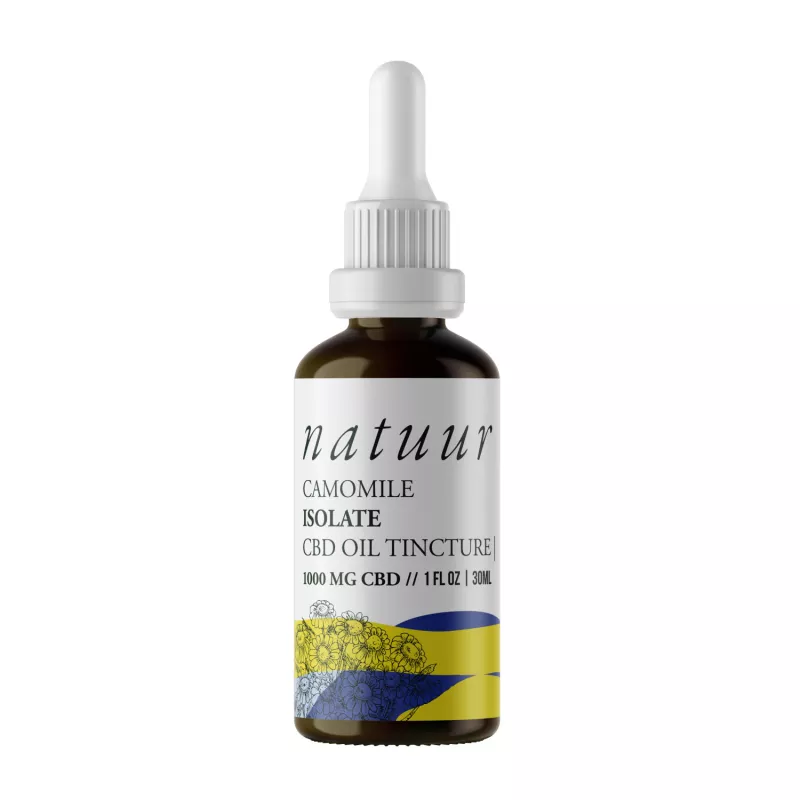 Natur Chamomile CBD Oil Tincture, 1000mg in Amber Glass Bottle with Dropper