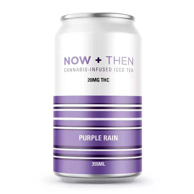 Now + Then Purple Rain 20mg THC Cannabis Iced Tea Can