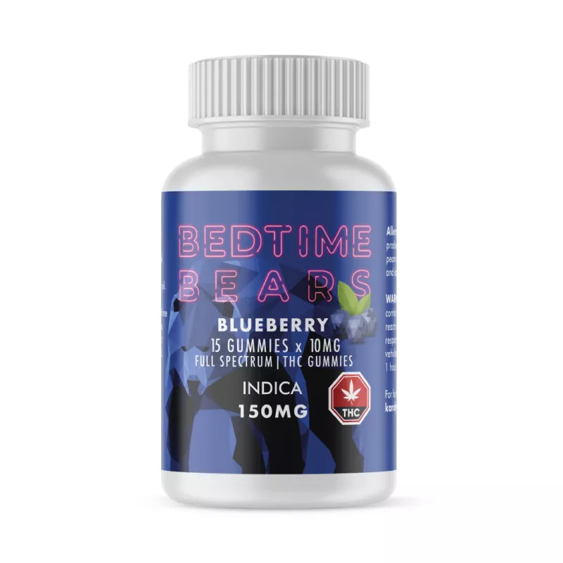 150mg THC Indica Blueberry Gummies for Sleep Aid