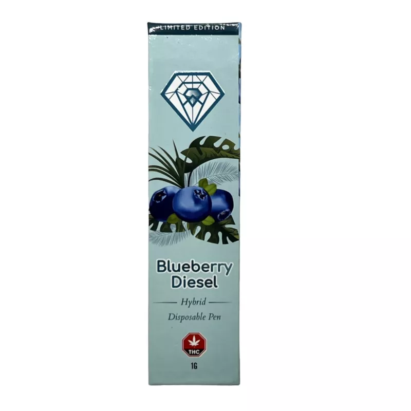 Blueberry Diesel Hybrid 1G THC Vape Pen - Limited Edition Packaging.