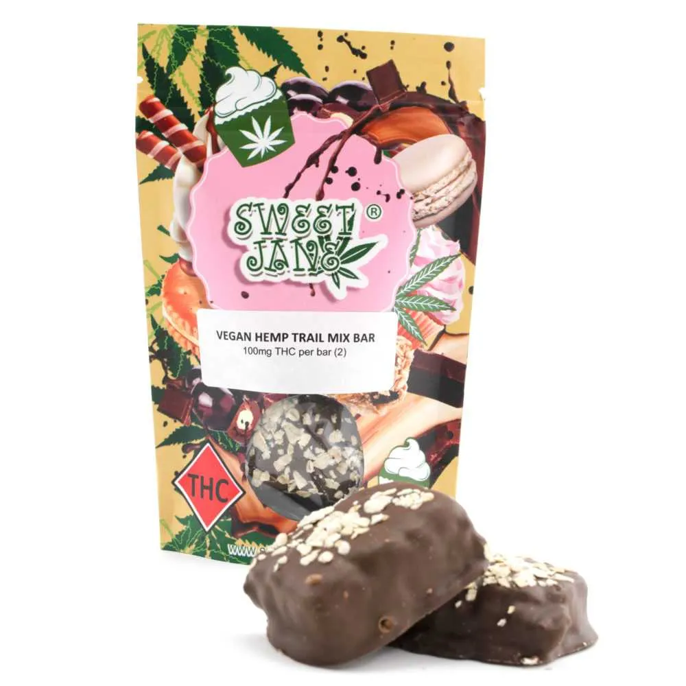 Sweet Jane Vegan Hemp Chocolate Bar with 100mg THC.