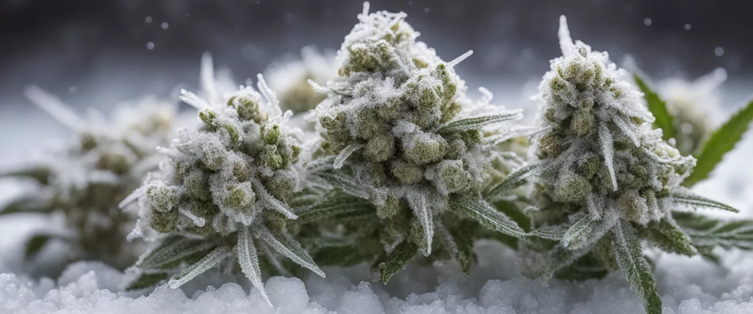 Mature cannabis buds with frosty trichomes, ideal for high-quality live resin extraction.