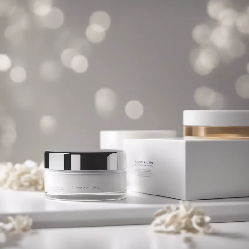 cbd beauty skincare product in a white luxurious container