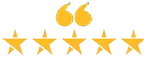 Five star customer review rating