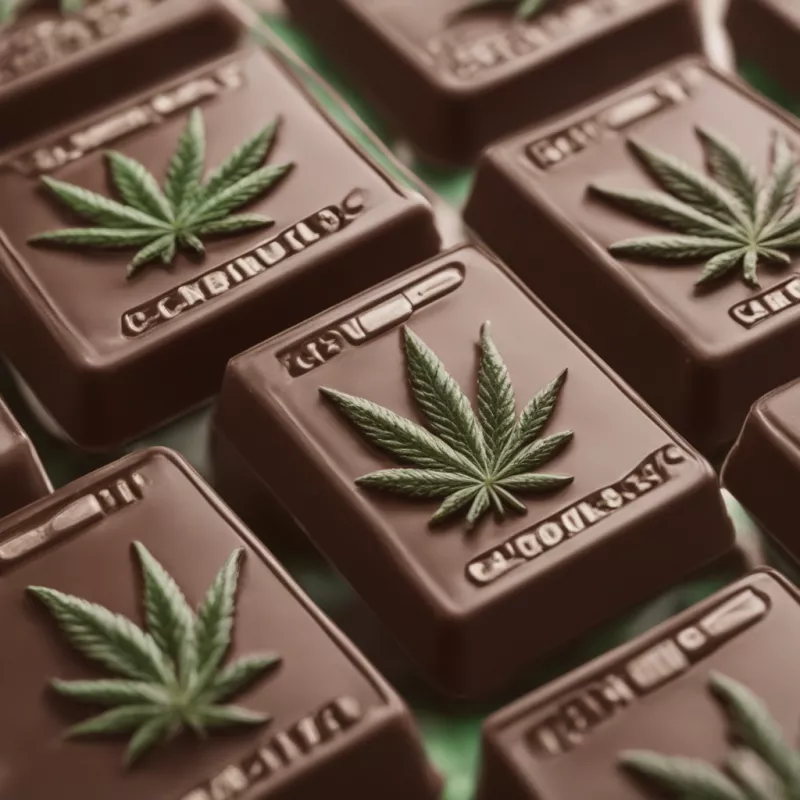 rectangle shaped vegan chocolate edibles